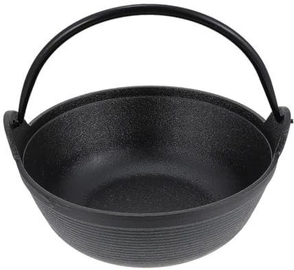 MAGICLULU Gusseisen-kochtopf Mit Antihaftbeschichtung Kleiner Kessel Für Zuhause Und Camping Geeignet Für Schmoren Braten Und Grillen Leicht Zu Reinigen Und Tragbar