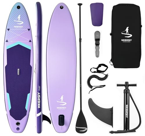 wkersiy Allround SUP Board aufblasbar 335cm – Stabiles Stand Up Paddle Board Set für Anfänger & Profis – Farbenfrohes Paddelbrett für Yoga, Angeln & Freizeit
