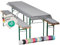 NYVI Bierbankauflagen Set NYVIGala 240x70 cm Grau Kariert - 1x Tischdecke für 220x50 cm Biertische & 2X Gepolsterte Auflage für 220x25 cm Bierbänke - Sitzauflage für Bierzeltgarnitur
