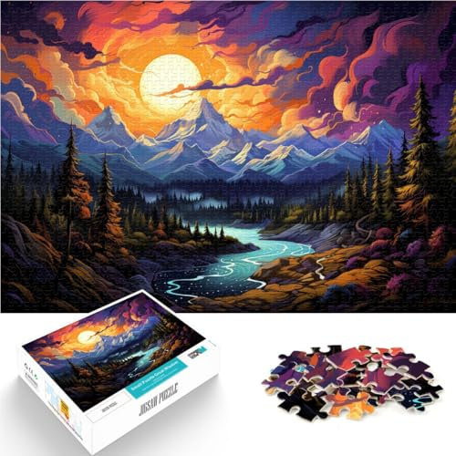 Puzzle para adultos, 1000 piezas, montañas de la Sierra Nevada, juego educativo, juguete desafiante para adolescentes a partir de 14 años, 26 x 38 cm