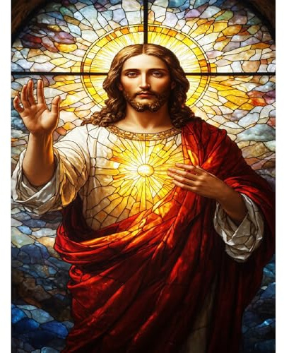 BOWETILE Diamond Painting Jesus Erwachsene, Weihnachten Jesus Diamant Painting Bilder für Erwachsene Anfänger, 5D DIY Diamond Art Craft für Home Wand Decor 30x40cm