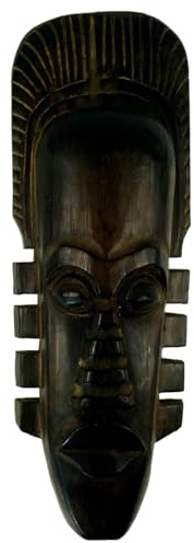 Kleine Abstrakte Maske, Ethno Wanddekoration aus Balsaholz, Modell 19 | Handgeschnitzte Holzmaske, einzigartiges Design, ideal für Zuhause, kulturelles Kunstwerk, handgefertigt aus Indonesien.