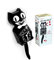 Hotrodspirit Wanduhr Katze Kit schwarz 33 cm Wanduhr Deko-Us