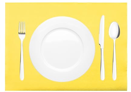 Mank Tischset aus Airlaid Uni | Tischsets 40 x 30 cm für Gastronomie und Feiern |100 Stück (Gelb)