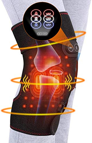 DOACT Rodillera eléctrica con calefacción, 1 rodilleras térmicas, con calentamiento por USB de rodilla, con masaje de vibración