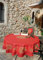 Provence-Tischdecke rund ca. 180 cm Maussane Cotto, Baumwolle