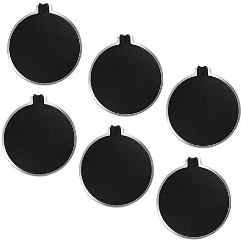 SRTYZ 6PCS Gas Herd Knöpfe Drehknopf Gasherd Universal Rotary Schalter Metall Küche Hause Ersatzteil für Alle 8mm Schaltknöpfe Küchenherd Gasherd Backofen Drehknopf Küchengeschirr - Schwarz