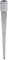TRIBECCO Pfostenträger Einschlagbodenhülse 46 x 46 mm Länge 600 mm Feuerverzinkt Einschlaghülse für Vierkantholzpfosten Bodenhülse Anker Stahl Bodenanker Verankerung für Zäune Torpfosten Wäschespinnen