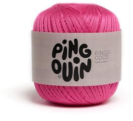 Pingouin - Pelote de Laine PINGO Coco (100 g) - Laine à Tricoter - 100% Coton - Aiguille n°2.5 - Couleur Rose Flamingo