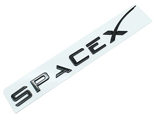 TW PREMIER Auto Hintere Abzeichen Buchstaben Aufkleber, Für SpaceX Kofferraum extern schmücken Zubehör,A