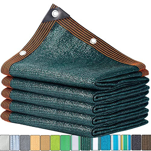 SDLLG Filet de Jardin - avec œillets - Vert - D - 2,5 x 8 m - Voile d'ombrage en polyéthylène Haute densité - Filet d'ombrage Coupe-Vent - Filet de Protection UV - pour Jardin, Terrain de Sport