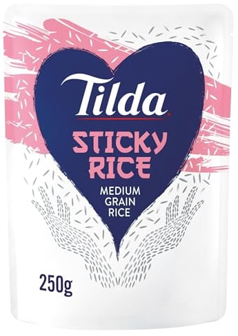 Tilda Microwave Sticky Medium Grain Rice 250g