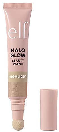 e.l.f. Halo Glow Highlight Beauty Wand, Liquid Highlighter Wand For Luminous, Glowing Skin, Buildable Formula, Vegan & Cruelty-free, Champagne Campaign