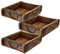 Novaliv 3x Holzkiste Vintage 30 x 25 x 8 cm Alte Ziegelform Holz Groß Allzweckkiste aus recyceltem Altholz Jede Form EIN Unikat ? Vintage Kiste Deko