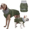 Hundemantel Wasserdicht Rollkragen Winterhundekleidung Verdickte Hund Warme Hundejacke mit Geschirr Loch Reflektierende Mäntel Jacken Weste Mantel für kleine mittlere große Hunde (Armeegrün, M)