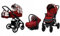 BabyLux® Bambimo Kinderwagen Set 3 in 1 - Marlux Magnetic - incl. Babywanne, Buggy Sportsitz, Auto-Babyschale - Autositz - Kinderwagenset - Kombikinderwagen mit Wickeltasche, Regenschutz usw.