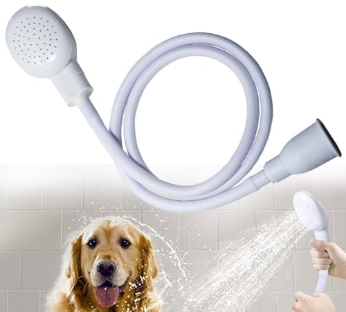 Rukinovi Sink Spray Rubber Hose,Portable Sink Hose Attachment for Faucet,Hand Held Shower Head Sprayer for Bathing Baby,Pets,Washing Hair,Rinsing Vegetables Dog Wash Sprayer