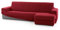 SOFASKINS® super elastischer Chaise Longue überzug, Sofabezug Kurze rechte Armlehne, Sofa überzug atmungsaktiv, bequem und langlebig, Kompatible Abmessungen des Sofas (210-340 cm), Farbe rot
