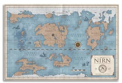 Landkarten-Poster Elder Scrolls Weltkarte, dekorative Leinwand, Familienschlafzimmer, Kunstwerk, Bild, Gemälde, 50 x 75 cm