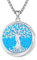 Eusense Baum des Lebens Halskette 925 Sterling Silber Baum des Lebens Anhänger mit Blauem Opal Baum Anhänger Kette Familie Schmuck Geschenk für Frauen Mädchen