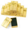 Boutigem Goldene Schmuck-Geschenkbox-Set, Ohrringe, Ringe, Armbänder, Schmuckverpackung, 8,3 x 5,35 x 2,7 cm, für Schmuck, Geschenkverpackung, 12 Stück