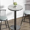 Bartisch, hoher Tisch, runder Marmor-Bistro-Pub-Tisch für drinnen und draußen, Kaffee-/Cocktailtheke, Getränketisch, Esstisch, Küchenschreibtisch, Wohnzimmer-Sofa-Beistelltisch ( Size : Height 75cm )