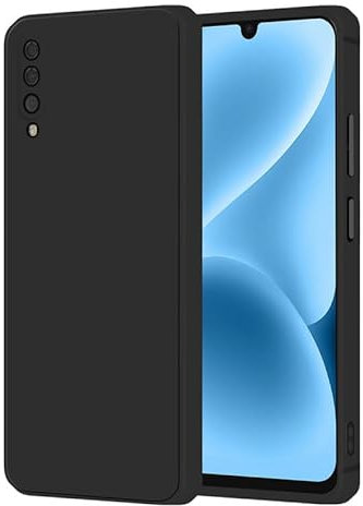 Rcokas für Handyhülle Samsung A50 Hülle Schwarz Galaxy A50 Schutzhülle Case Cover Black Silikon, Soft TPU, Stoßfest, rutschfest, Basic Standard