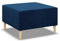 Mebligo - Puff Hocker BLANK, Fußhocker für Sessel, Couch Hocker, Sofa Hocker, Sitzhocker, Hocker Wohnzimmer, Bequemer Hocker als Auflage, Sitzpuff, Beine und Tisch - 71x71x40cm Marineblau