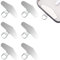 NICECRAFT 6 Pcs Metal Phone Tether Tags 1.89x0.91in Cell Phone Lanyard Case Patch Silver Mobile Phone Case Strap Insert Stainless Steel Phone Lanyard Pad Attachment for Smartphone, without Adhesive