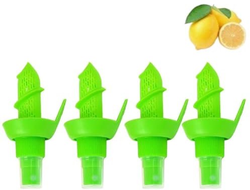 Pulverizador de jugo de limón, 4 piezas de exprimidor manual de jugo de naranja, juego de pulverizador de cítricos, extractor de jugo de naranja, pulverizador de cítricos de limón verde, herramientas