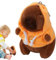 Capybara Kuscheltier, 12cm Capybara Kuscheltier Schlüsselanhänger, Plüschtier Capybara Puppenanhänger, Wasserschwein Kuscheltier, Plüschtier Wasserschwein Nacktmull Kuscheltier Stofftier Plüschtier