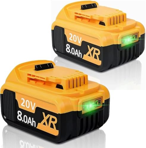 2X 18V 8.0h/8000mAh Li-Ion replacement battery for Dewalt battery 18V DCB200 DCB184 DCB101 DCB107 DCB112 DCB105 DCB115 DCB203