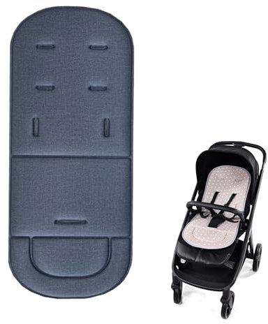 Colchoneta Silla Paseo Universal Funda Carro Bebé Cojín Carro Bebe Colchoneta para Silla de Paseo Cojín Reductor para Silla Bebé Colchoneta Silla Bebé Verano e Invierno Suave y Transpirable (Azul)