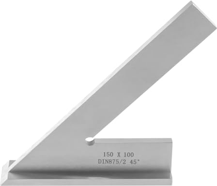 Hoite 45-Grad-Winkellineal, 45-Grad-Gehrungswinkel, Maschinenbau mit Sitz für Ingenieure und Tischler (150 x 100 mm)