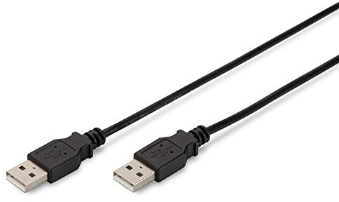 DIGITUS Cavo USB 2.0 – 1,8 m – USB-A a tipo A – 480 Mbps – per computer, notebook, hub, stampanti, dischi rigidi esterni – Nero