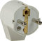 as - Schwabe 45041 - Clavija de contacto de tierra en ángulo recto, blanca, 230 V