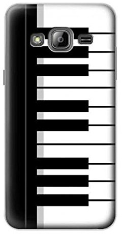 Innovedesire Black and White Piano Keyboard Hülle Schutzhülle Taschen für Samsung Galaxy J3 (2016)