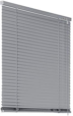 Deco4Me Alu Jalousie mit Bohren für Wand- & Deckenmontage (Silber, 70 x 130 cm) - Fenster Rollo mit Aluminium-Lamellen 25 mm breit - Venetian Blinds, Jalousetten, Lamellenjalousie, Lamellenrollo