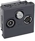 Mosaic prise tv/r/sat anthracite LEGRAND 079186