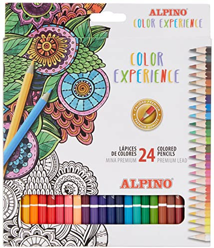 Alpino Lapices de Colores Experience Mina Premium 3,3 mm Caja cartón de 24 Unidades Colores
