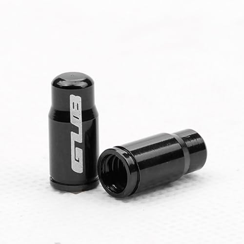 GUB Aluminium Ventilkappe für Presta-Ventile Sclaverand-Ventil Französisches-Ventil für Fahrrad Bike e-Bike Rennrad MTB Schwarz 4 STK.