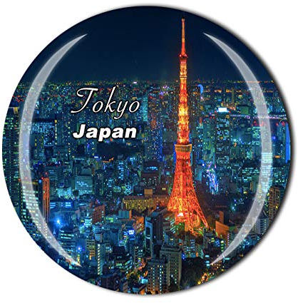 3D Tokyo Japan Refrigerator Fridge Magnet Crystal Glass Magnet Tourist Travel Souvenir Collection Gift Magnetic Sticker Home Kitchen Decoration