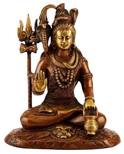 Modfash Statue Herr Shiva Messing Statue Idol Skulptur Hindu-Gott Natraja Shiv Figur