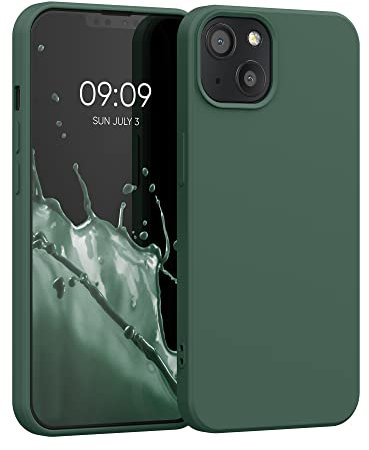 kwmobile Housse Compatible avec Apple iPhone 13 Coque - Housse de téléphone Souple et Fine en TPU Silicone - Vert Mousse