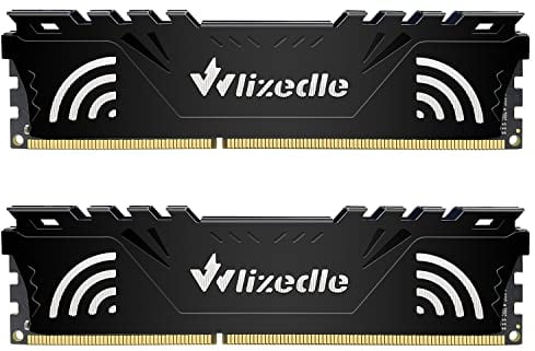 Wlizedle DDR3 Mémoire RAM 16Go Kit (2x8Go) 1600MHz CL11 UDIMM Module de Mémoire PC3-12800 240-Pin 1.5V pour Ordinateur de Bureau, Noir