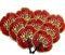 Icelus 24 Pack Colorful Round Shaped Handheld Folding Accordion Paper Fans for Wedding Birthday Party Favors Kids Gifts