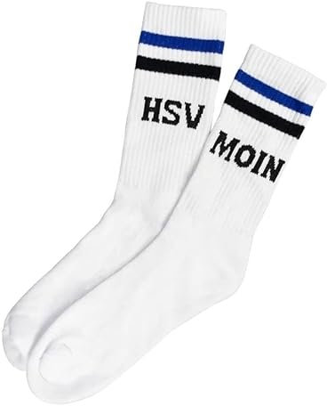HSV Hamburger SV Sportsocken Socken Strümpfe 2er-Set ** Moin (as3, numeric, numeric_43, numeric_46, regular, , 43/46), Weiß