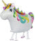 Airwalker Folienballons * Laufende Tiere * als Deko für Geburtstag und Party | 34-115cm groß | Walking Animals Kinder Kindergeburtstag Partydeko Luftballons Ballons, Edition: Einhorn