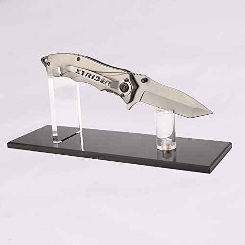 Porte - couteau Pocket knife présentoir acrylique Pocket knife affichage Single knife stand stratégie de survie présentoir Outdoor knife Home Improvement affichage (Noir 1 sept)