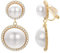 Vissen Ohrclips Perle Damen Silber 925 Ohrringe Hängend Strass Vergoldet Weiß Perle Ohrringe Modeschmuck